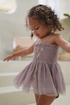 Lilac Organic Muslin Tutu Romper - Blissfully Lavender BoutiqueLe Petit Lapin