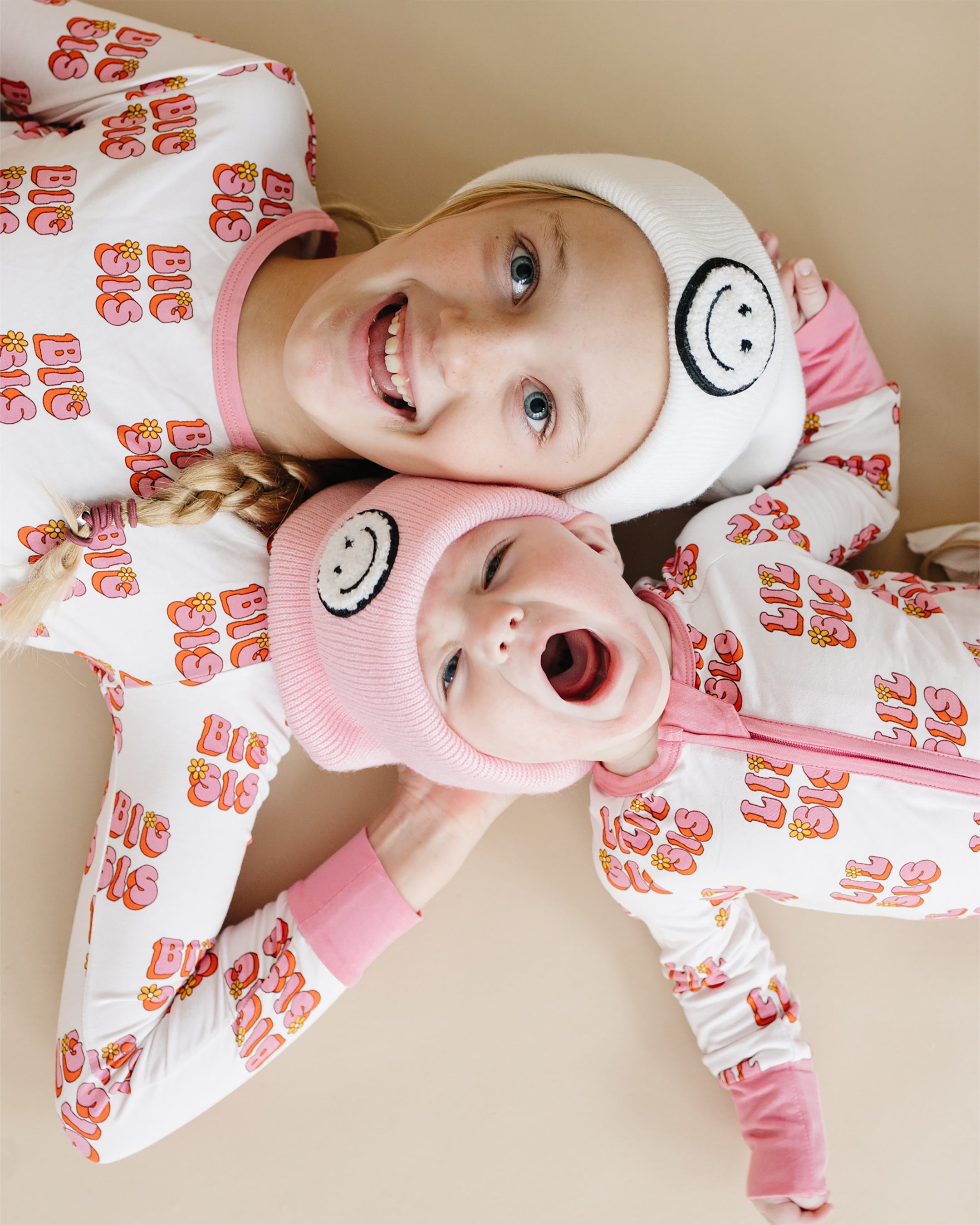 Baby Girl Lil Sis Bamboo Zip Pajama Romper