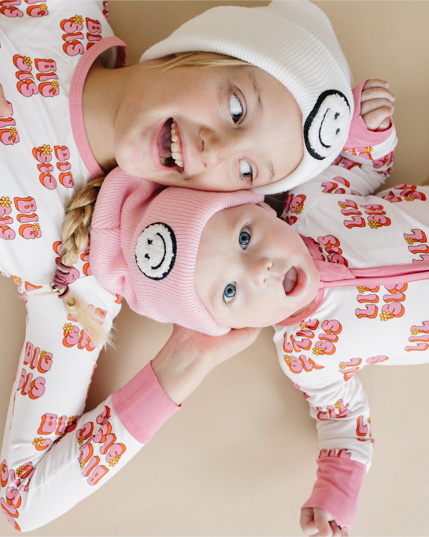 Baby Girl Lil Sis Bamboo Zip Pajama Romper