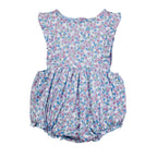 Liliana Sky Blue Pima Cotton Frilly Bubble Romper - Blissfully Lavender BoutiqueFeather Baby