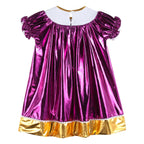 Louisiana Purple & Gold Star Bishop Dress