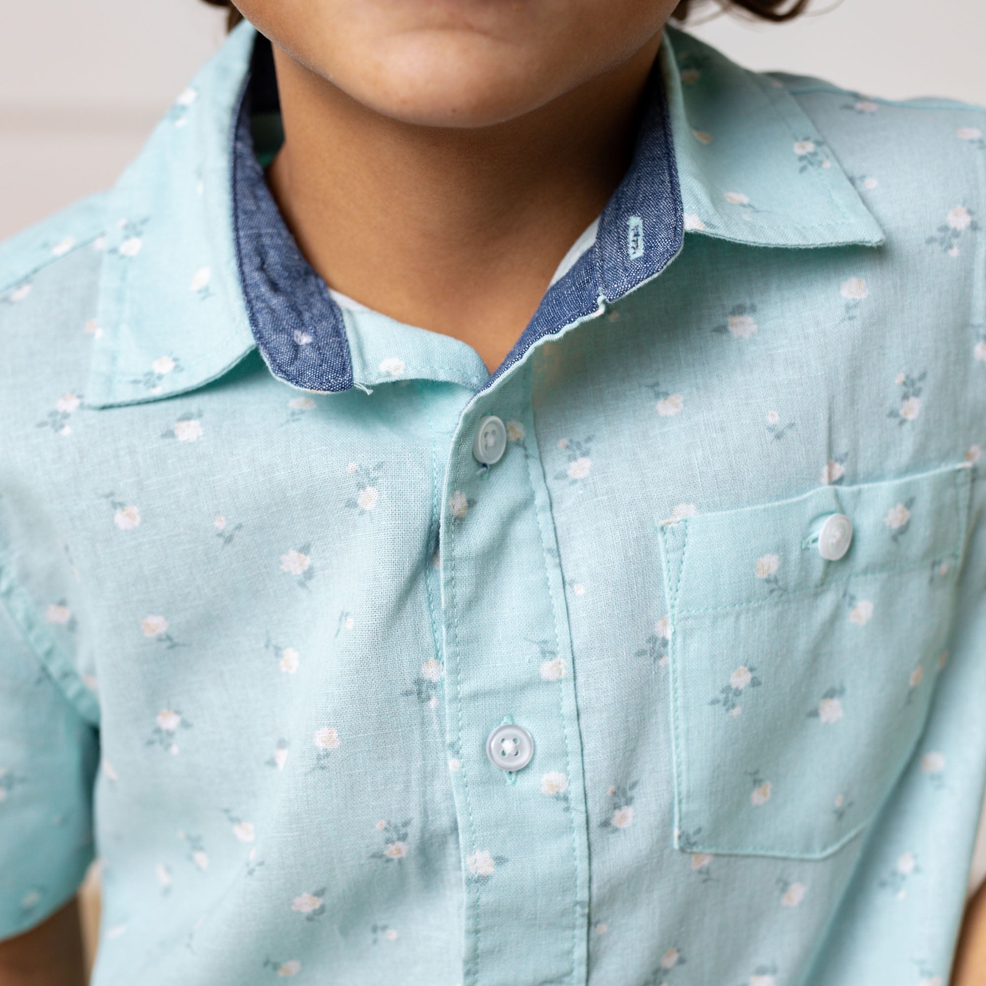 Linen Short Sleeve Button Down Shirt - Blissfully Lavender BoutiqueHope & Henry