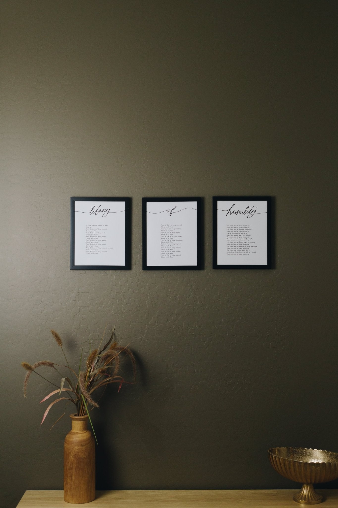 Litany of Humility Print Set (3 - piece) - Blissfully Lavender BoutiqueBlessed Is She