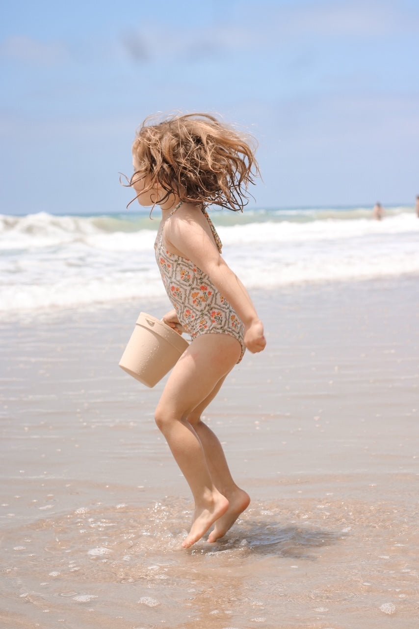 Little Genevieve One Piece Swimsuit in Floral Tile - Blissfully Lavender BoutiqueHermoza