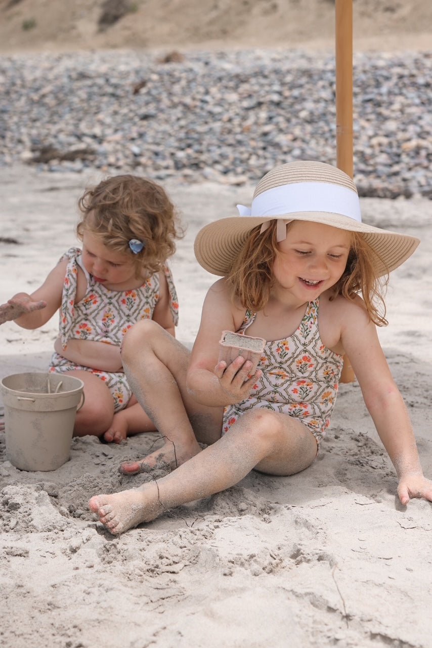 Little Genevieve One Piece Swimsuit in Floral Tile - Blissfully Lavender BoutiqueHermoza