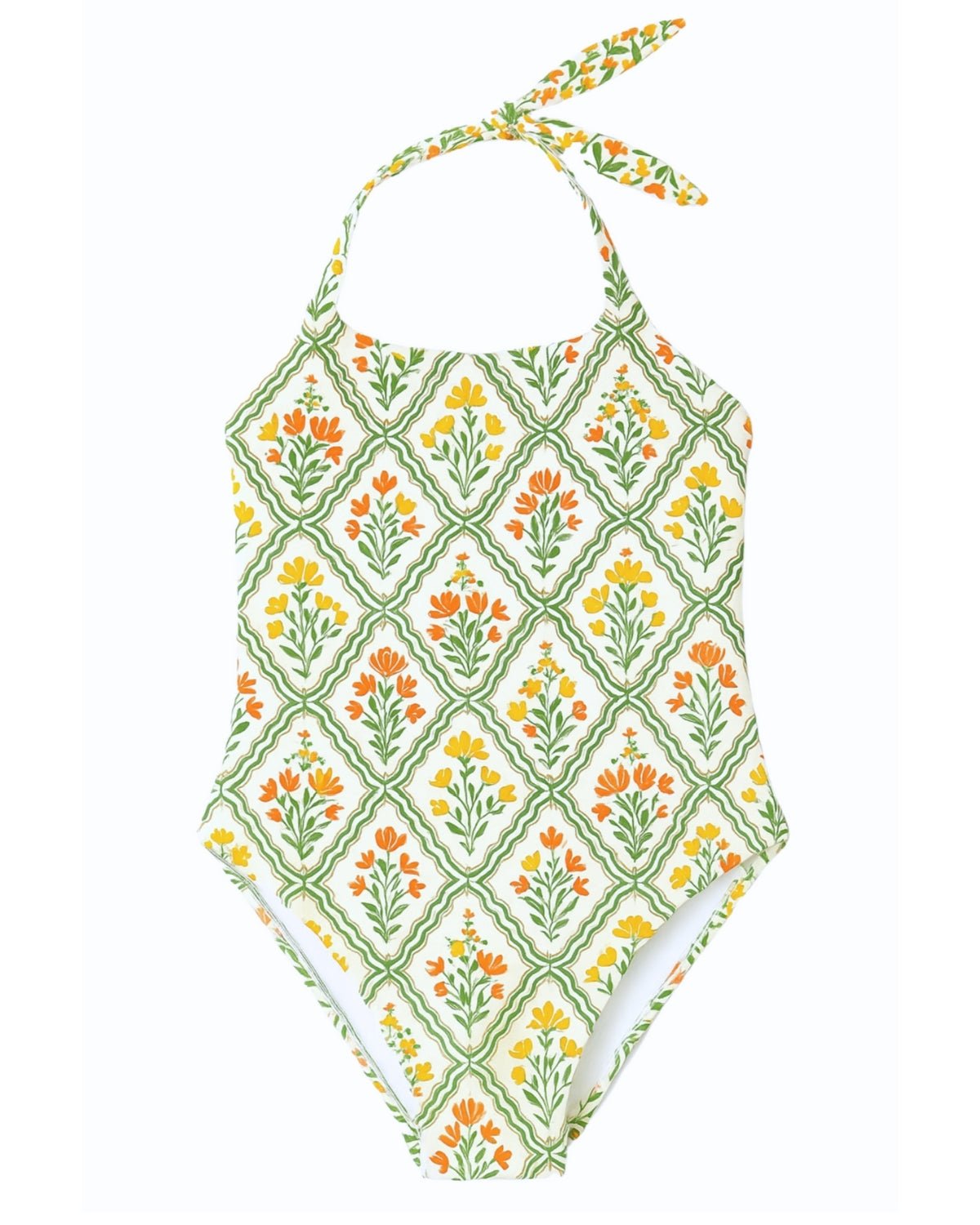 Little Genevieve One Piece Swimsuit in Floral Tile - Blissfully Lavender BoutiqueHermoza