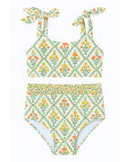 Little Lauren Two Piece Swimsuit in Floral Tile - Blissfully Lavender BoutiqueHermoza
