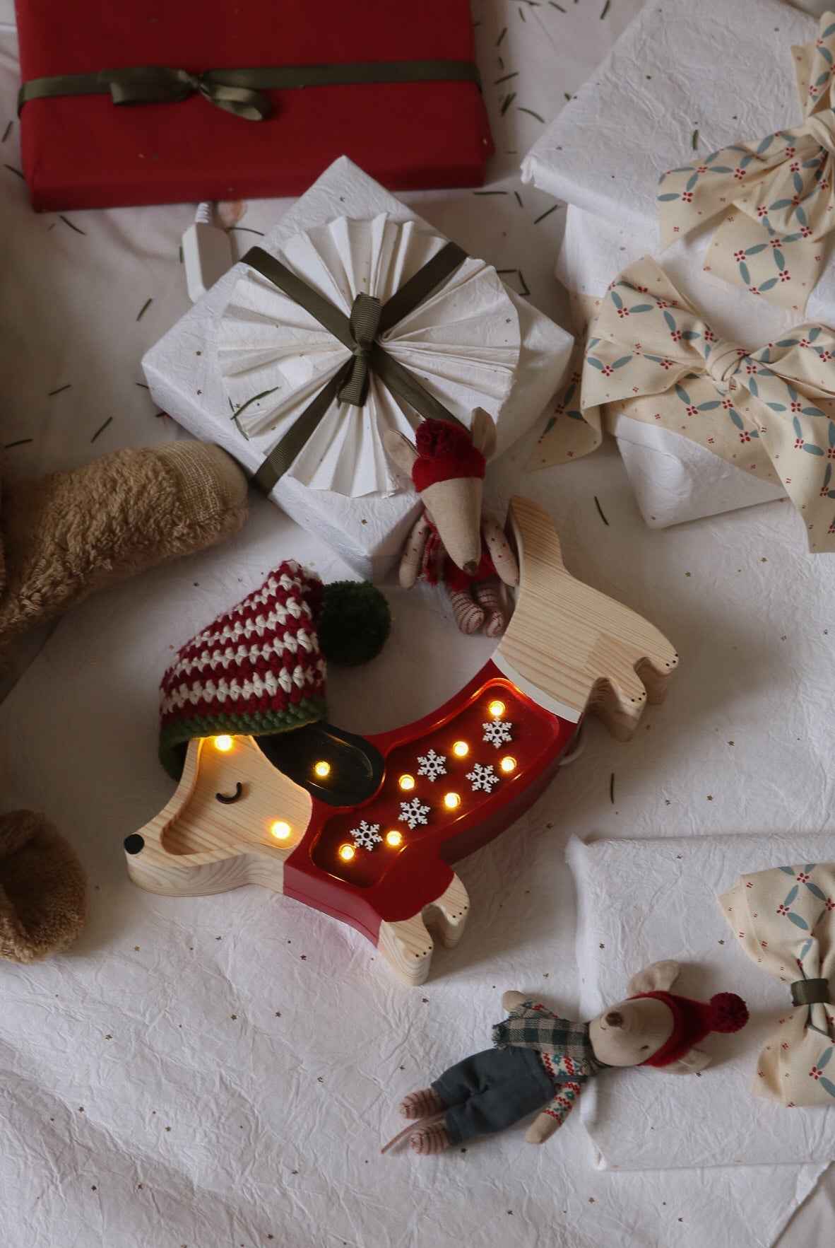 Little Lights Mini Holiday Puppy Lamp (Limited Edition)