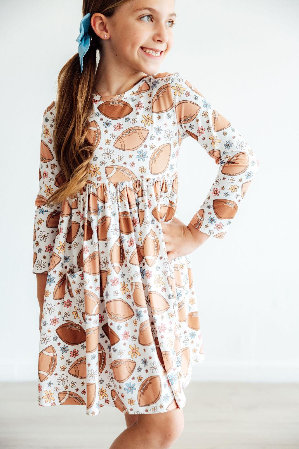 Long Sleeve Pocket Twirl Dress - Blissfully Lavender BoutiqueMila & Rose ®
