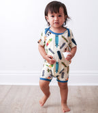 Longboard Short Sleeve Shortall - Blissfully Lavender BoutiqueBestaroo