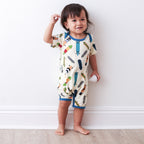 Longboard Short Sleeve Shortall - Blissfully Lavender BoutiqueBestaroo