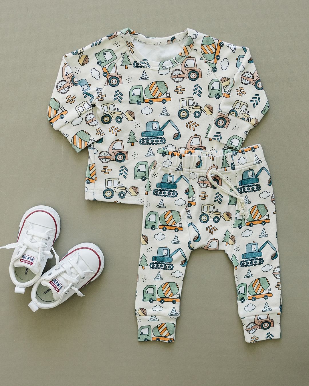 Boys Lounge Set | Construction Trucks