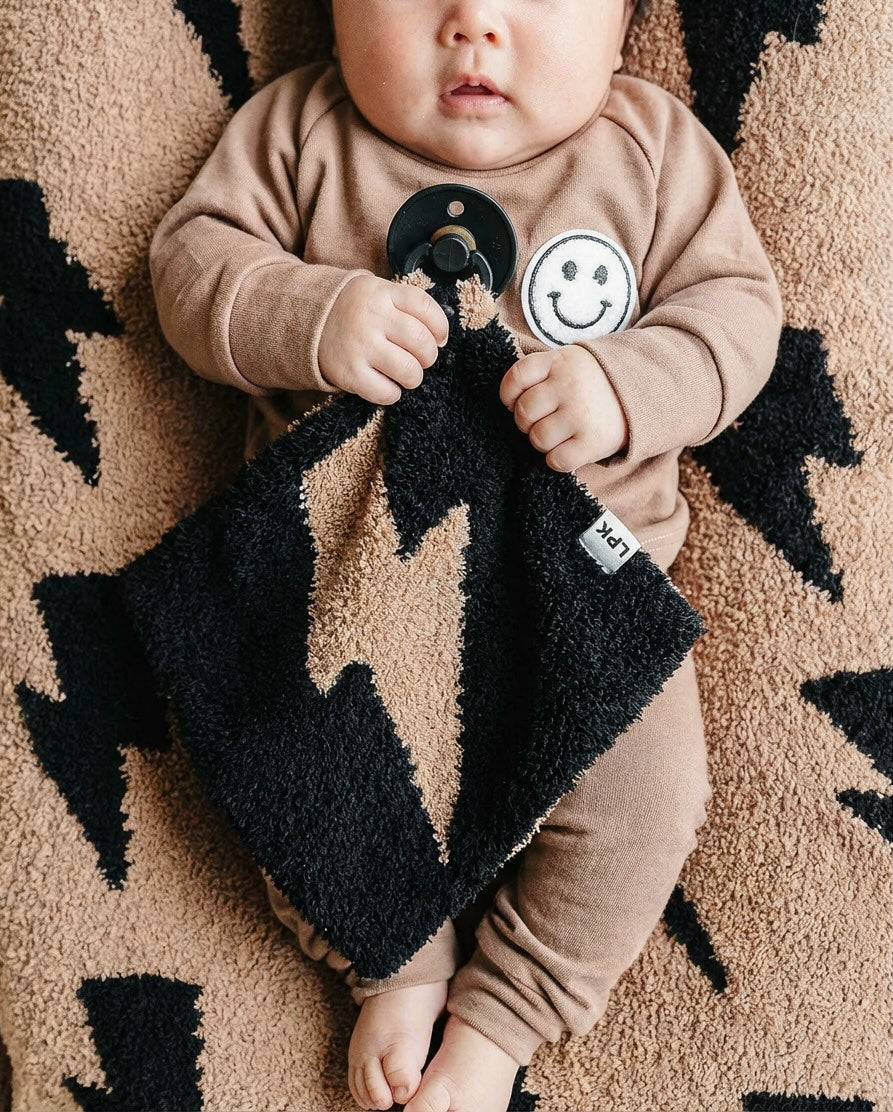 Lightning Bolt Plush Lovey | Mocha