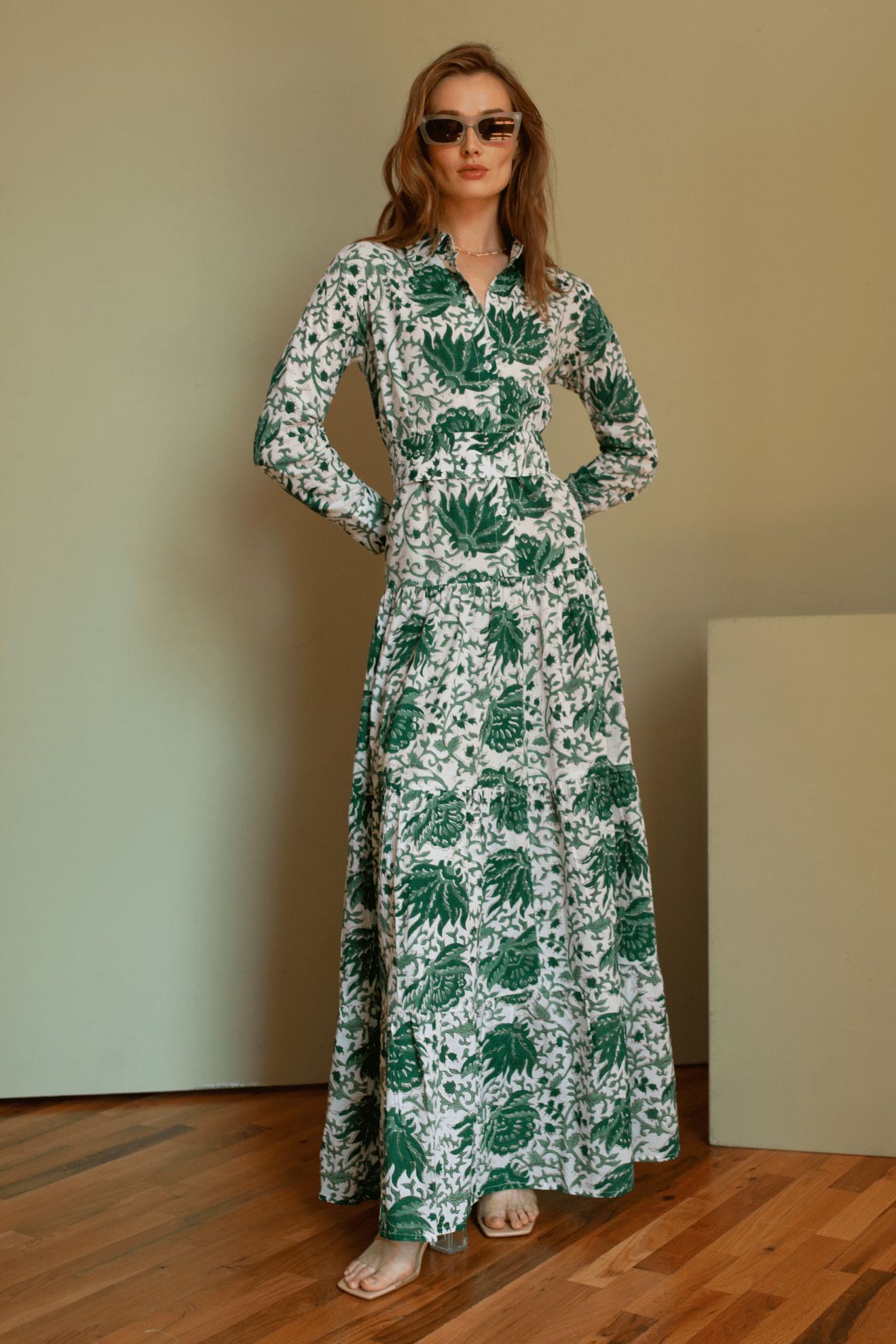 Meredith Floral Dress Green - Blissfully Lavender BoutiqueGuadalupe Design