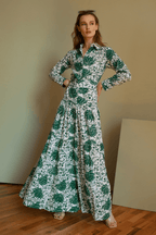 Meredith Floral Dress Green - Blissfully Lavender BoutiqueGuadalupe Design