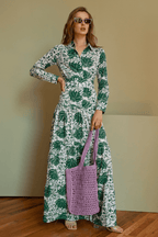 Meredith Floral Dress Green - Blissfully Lavender BoutiqueGuadalupe Design