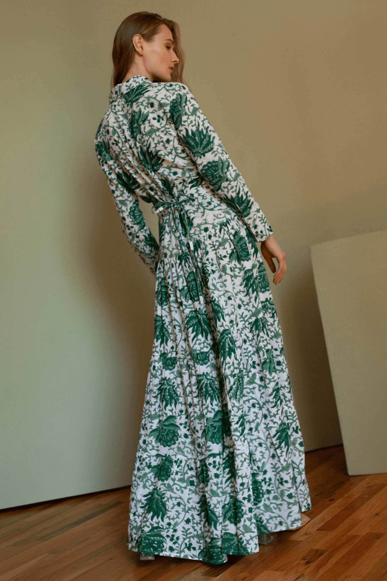 Meredith Floral Dress Green Blissfully Lavender Boutique Meredith Floral Dress Green Blissfully Lavender Boutique