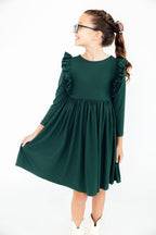 Spruce L/S Ruffle Twirl Dress