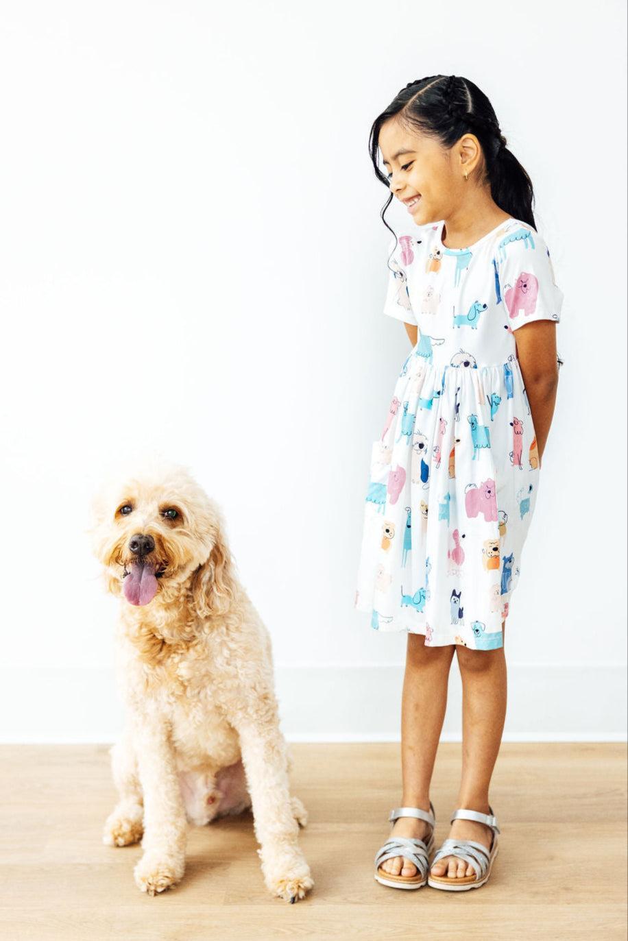 Short Sleeve Pocket Twirl Dress