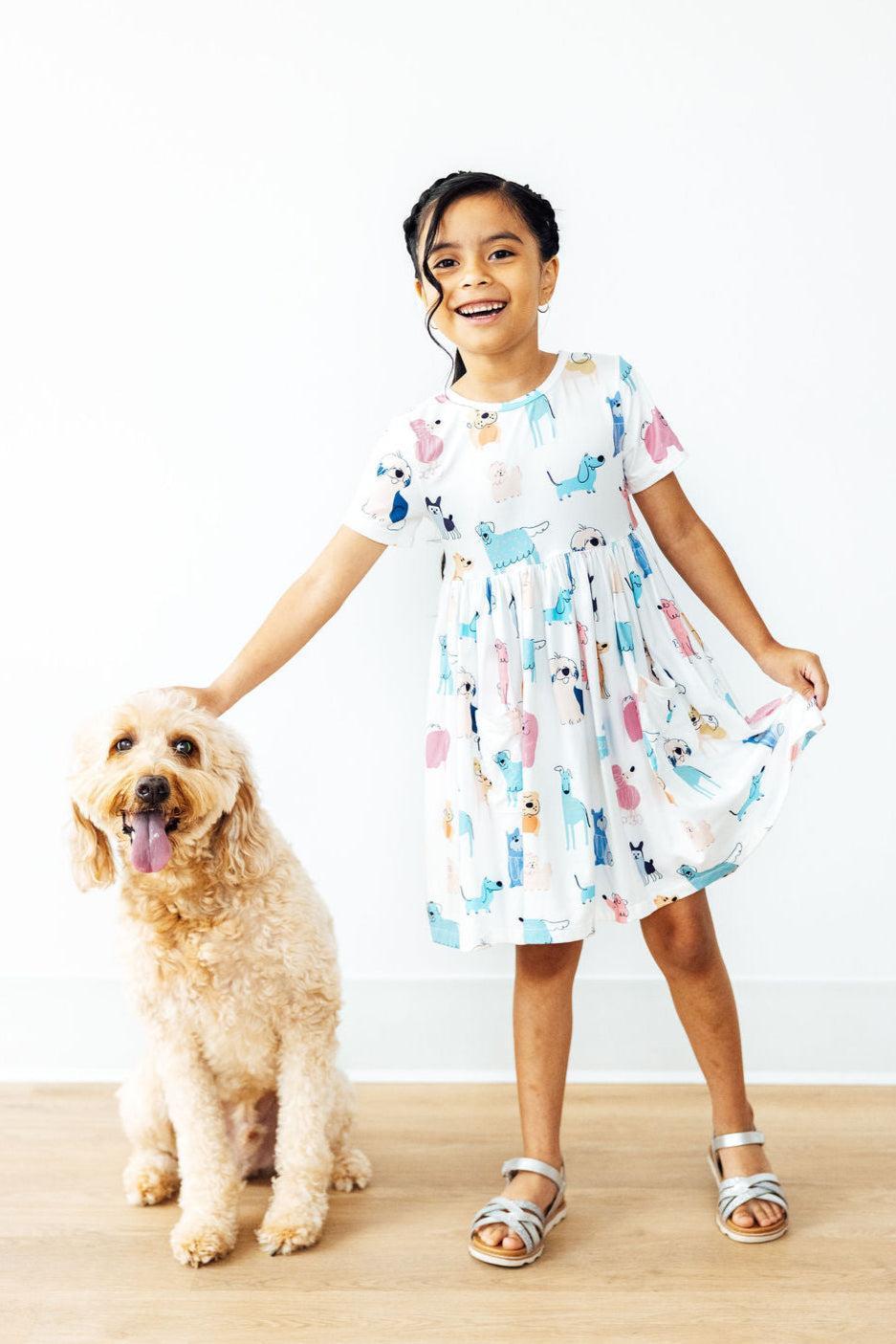 Short Sleeve Pocket Twirl Dress