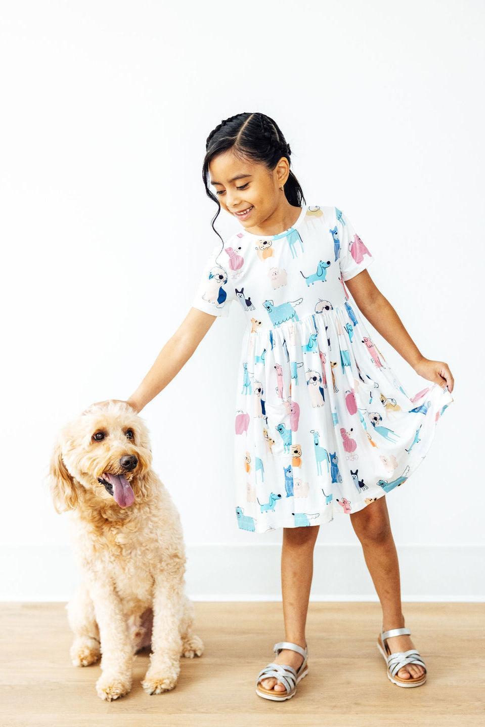 Short Sleeve Pocket Twirl Dress