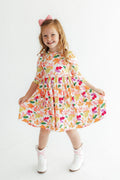 Falling Leaves 3/4 Sleeve Pocket Twirl Dress