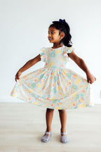 Flutter Sleeve Twirl Dress