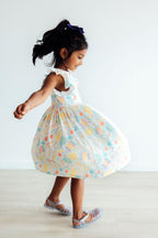 Flutter Sleeve Twirl Dress