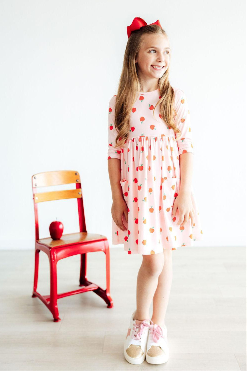 3/4 Sleeve Pocket Twirl Dress