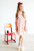 3/4 Sleeve Pocket Twirl Dress
