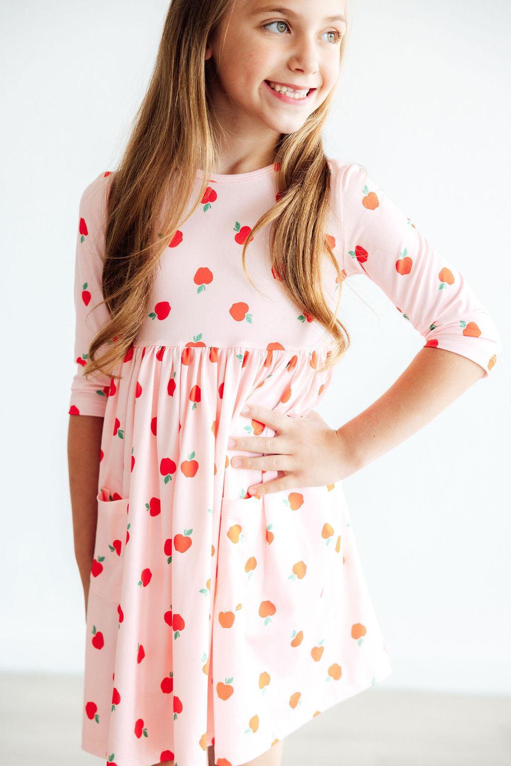 3/4 Sleeve Pocket Twirl Dress