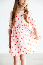 3/4 Sleeve Pocket Twirl Dress