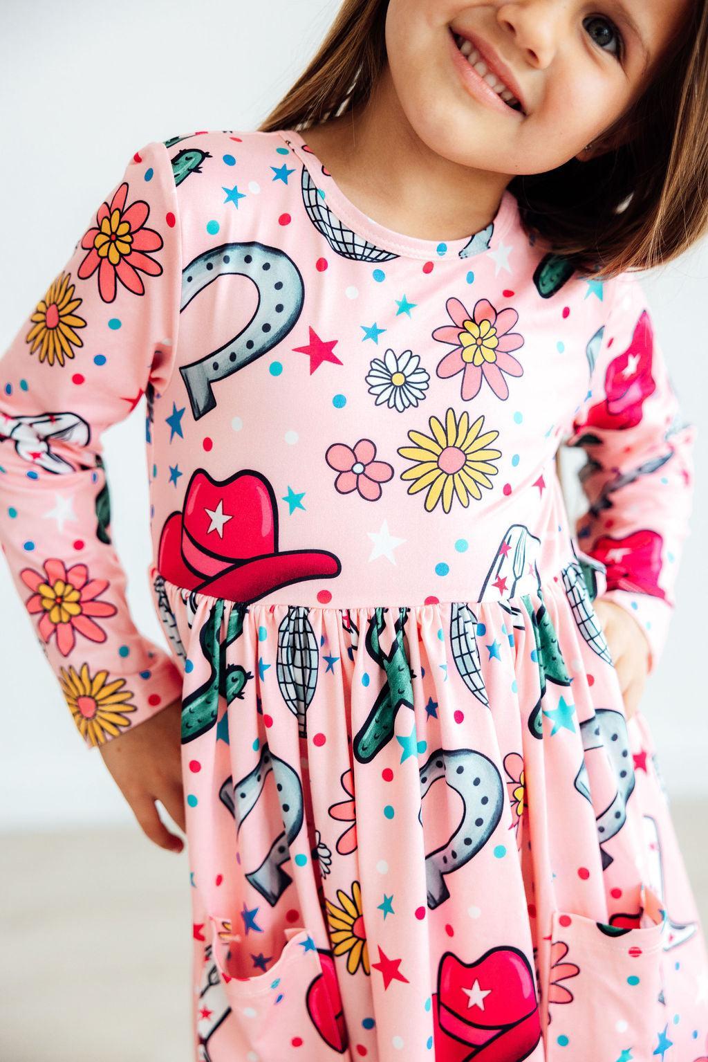 Long Sleeve Pocket Twirl Dress