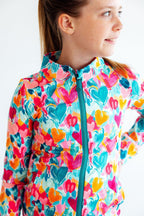 Heart Hustle Full-Zip Ruffle Active Jacket