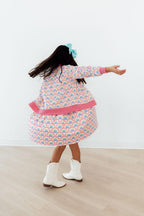 Watercolor Rainbows S/S Pocket Twirl Dress
