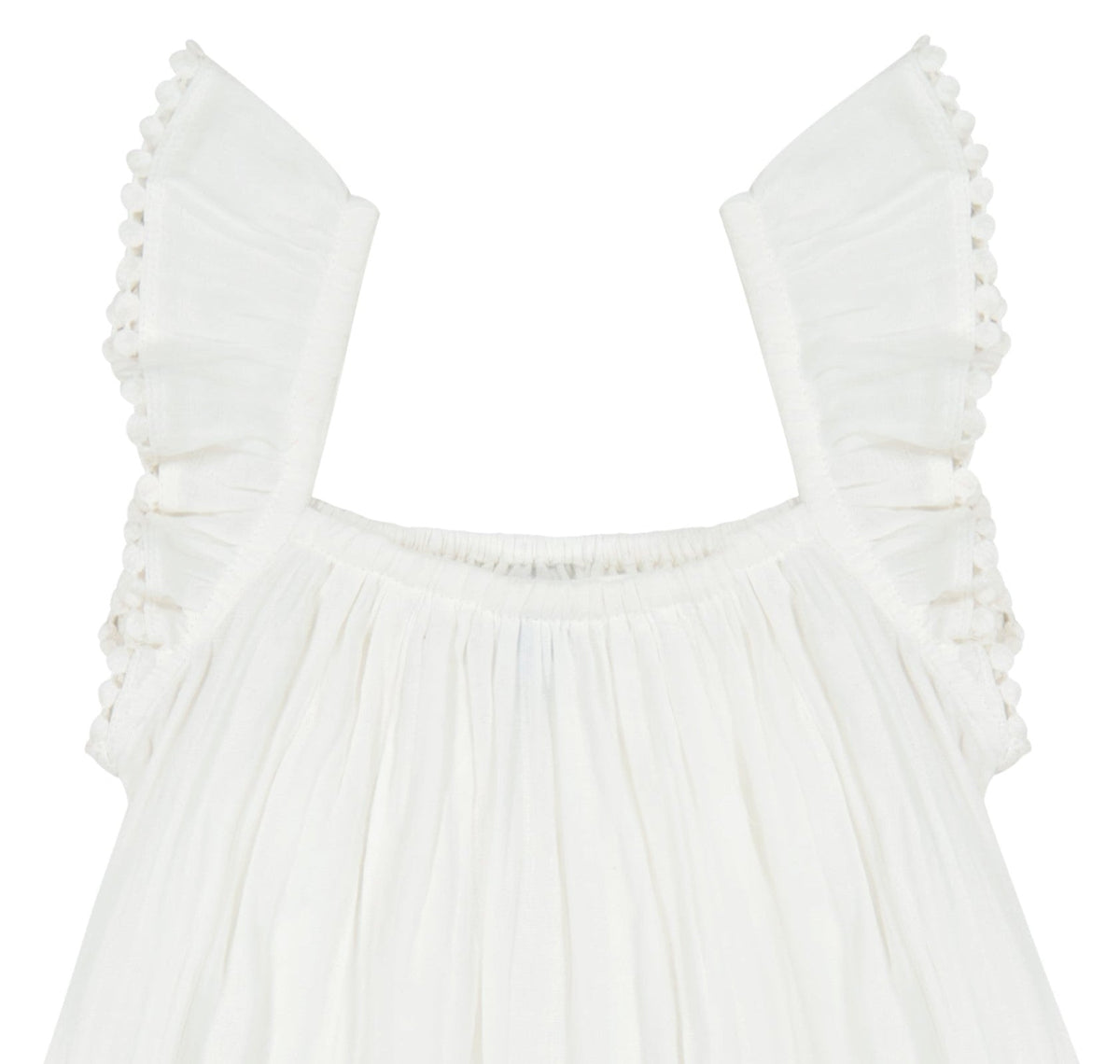Mini Eva Girls' Ruffle Dress White