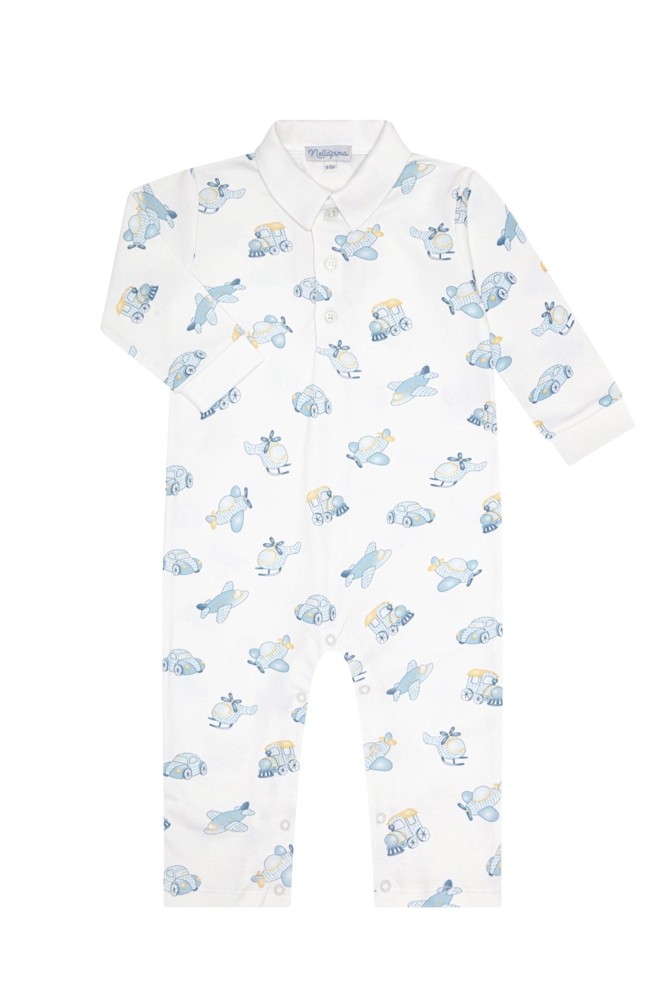 Mini Voyages Long Sleeve Pima Cotton Romper - Blissfully Lavender BoutiqueNella Pima
