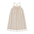 Mini Chantal Girls' Sundress Gold Lurex Stripe