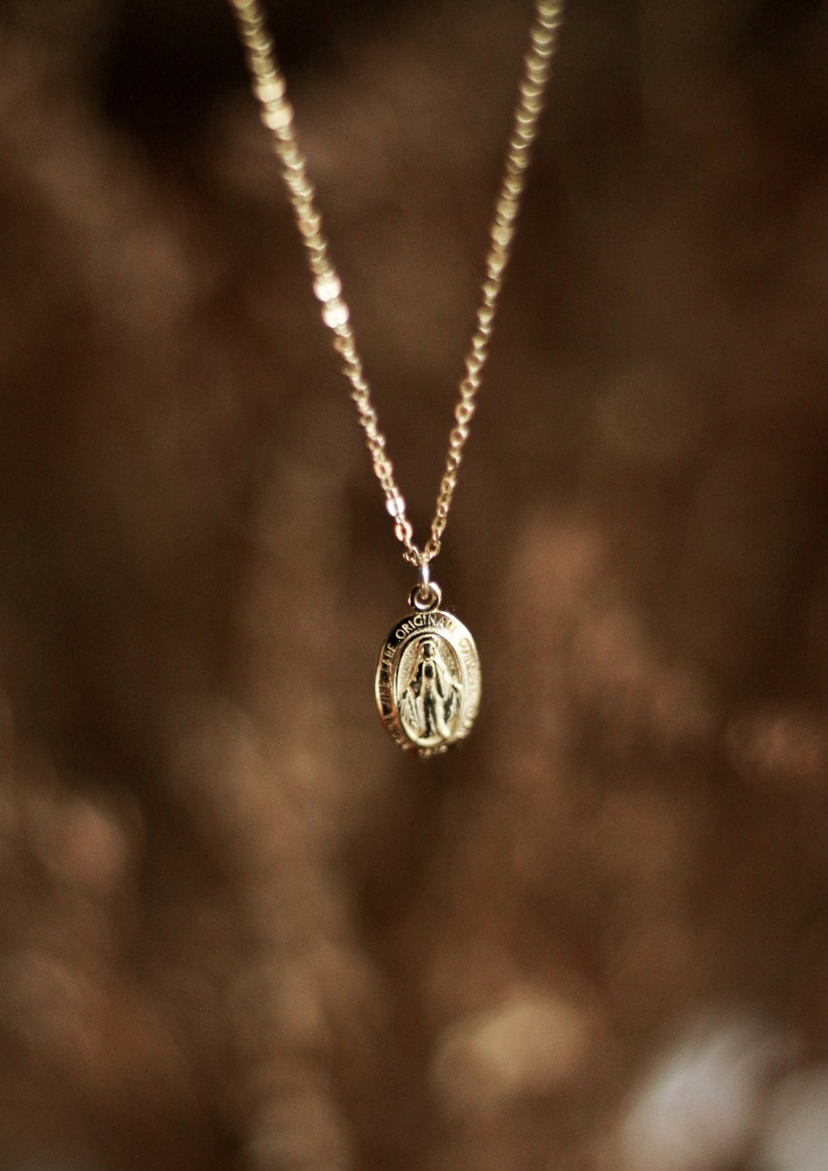 Miraculous Medal Necklace // Gold - Blissfully Lavender BoutiqueBlessed Is She