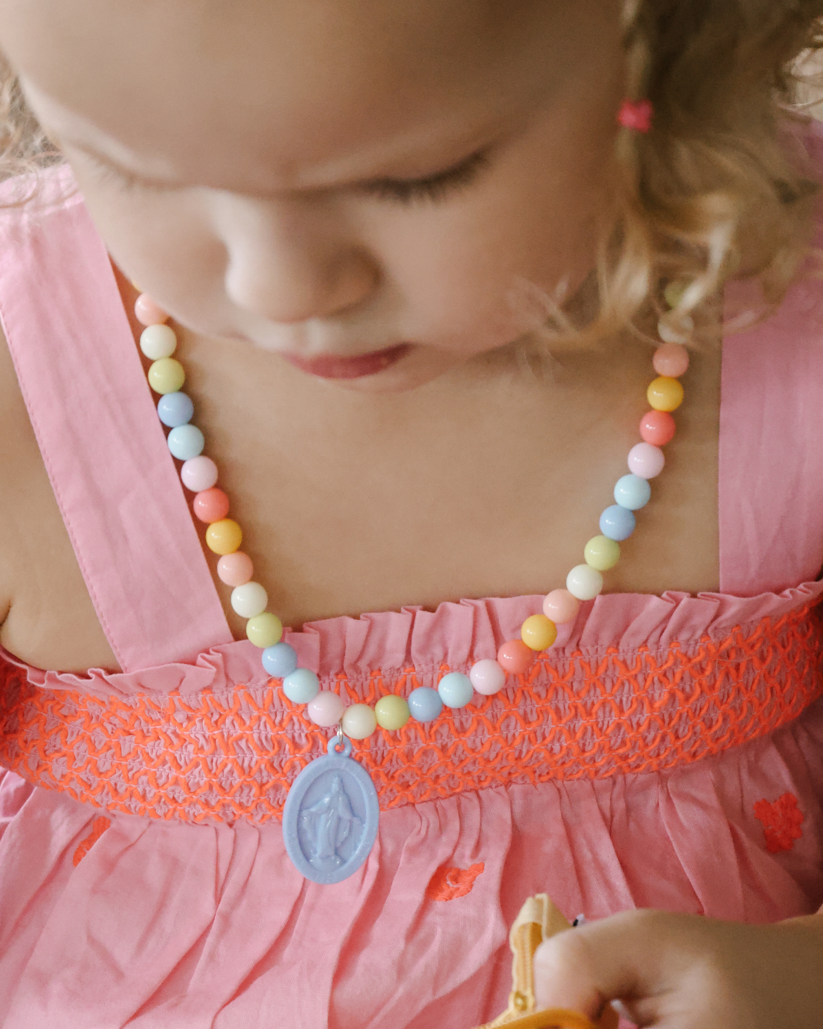 Miraculous Medal Plastic Children's Necklace