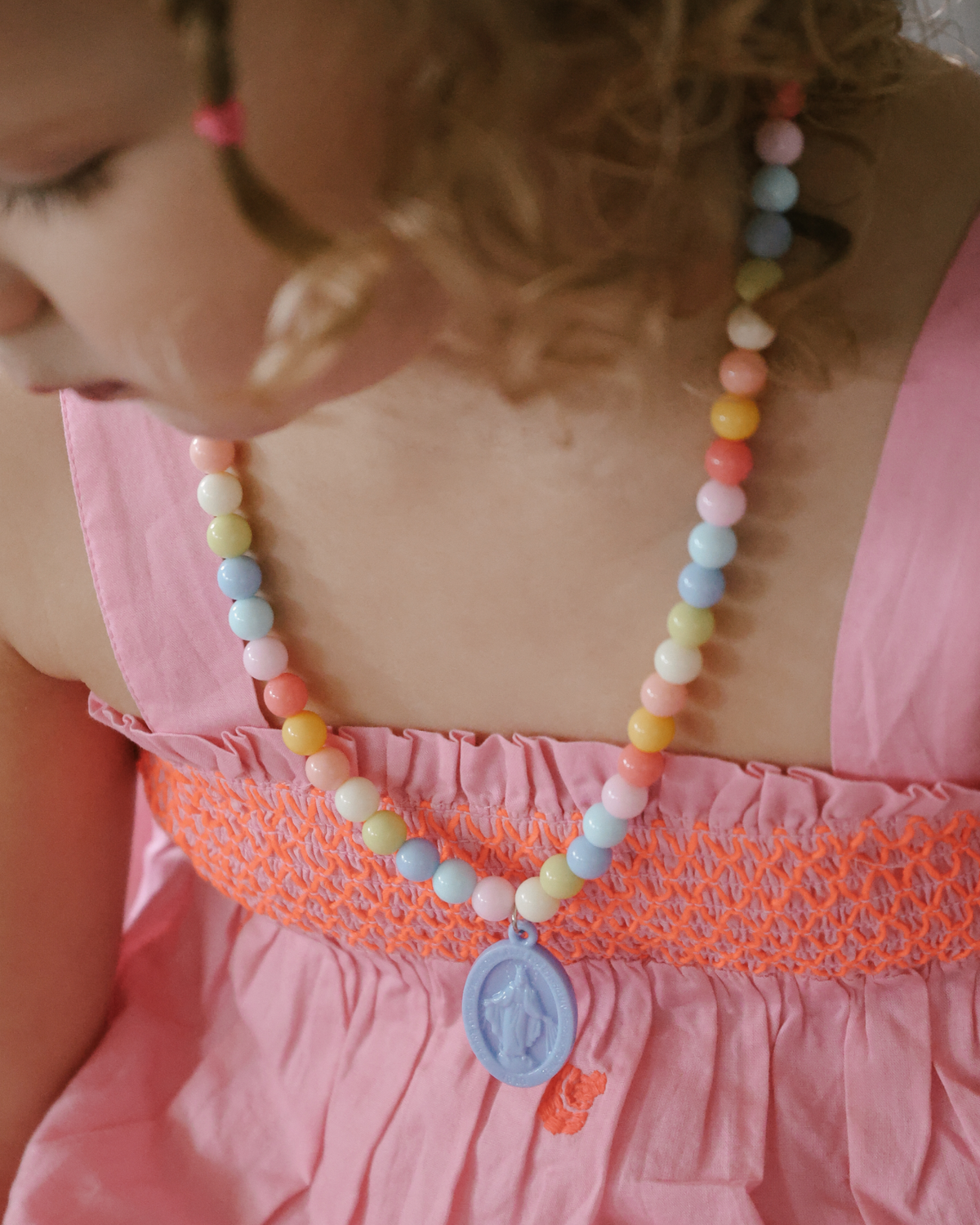 Miraculous Medal Plastic Children's Necklace