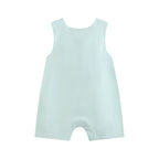 Misty Blue Easter Bunny Smocked Shortalls