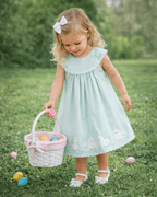Misty Blue Fuzzy Chickies Dress