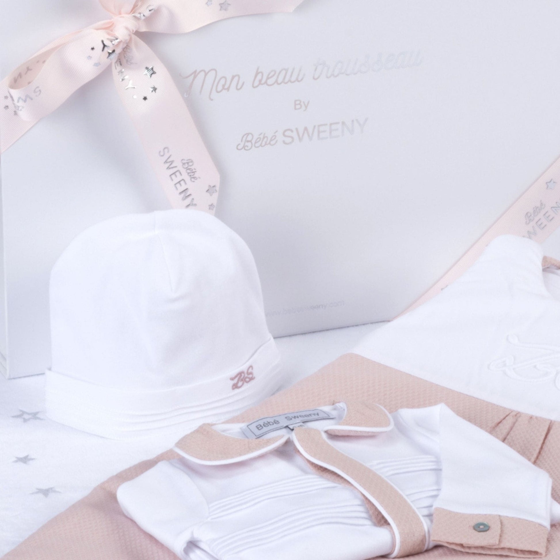 MON BEAU TROUSSEAU | Girls White Cotton Hat - Blissfully Lavender BoutiqueBebe Sweeny