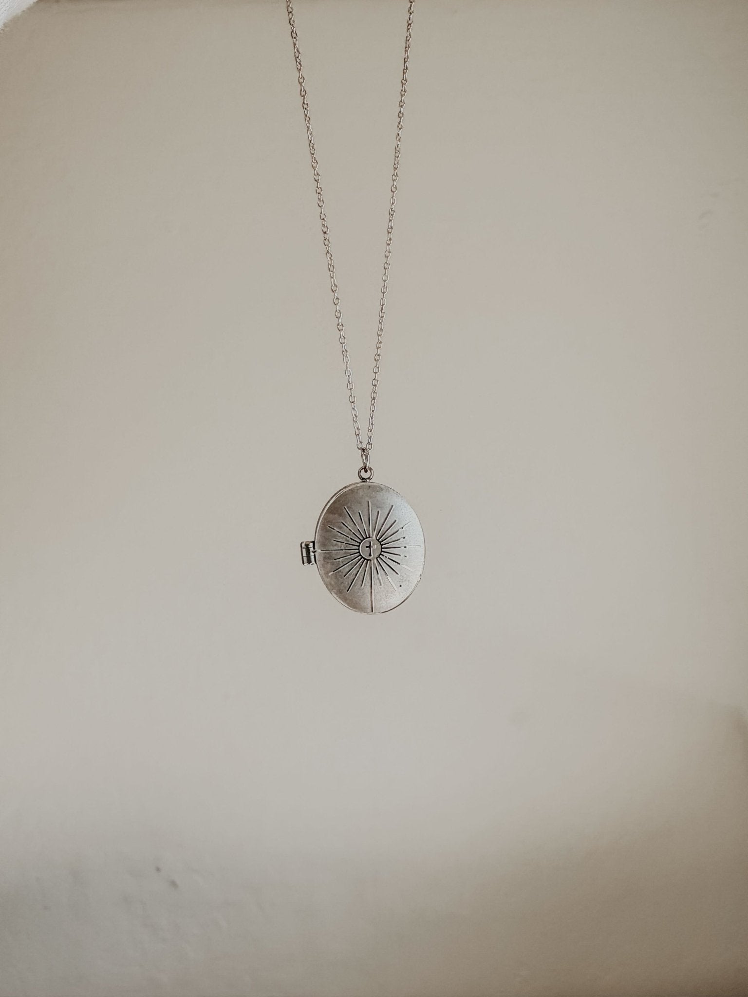 Monstrance Silver Locket - Blissfully Lavender BoutiqueBlessed Is She