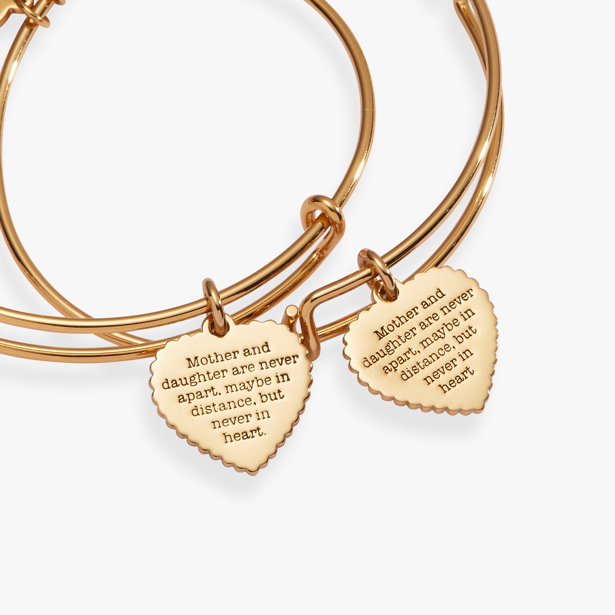 ALEX AND ANI | Mother & Daughter Heart Set of 2