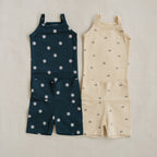 Navy Daisies Tank + Biker Short Set - Blissfully Lavender BoutiqueMebie Baby