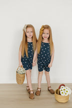 Navy Daisies Tank + Biker Short Set - Blissfully Lavender BoutiqueMebie Baby
