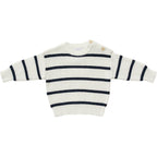 Navy Stripe Cotton Knit Sweater for Kids - Blissfully Lavender BoutiqueMebie Baby
