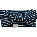 Navy Stripes Bamboo Head Wrap for Babies - Blissfully Lavender BoutiqueMebie Baby